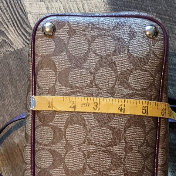 Coach Signature Cora Peyton Dome Satchel Bag Crossbody - Picture 10 of 11